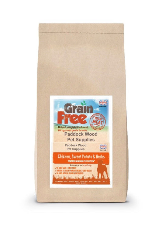 Paddock Wood Pet Supplies - Grain free dog food - 2KG